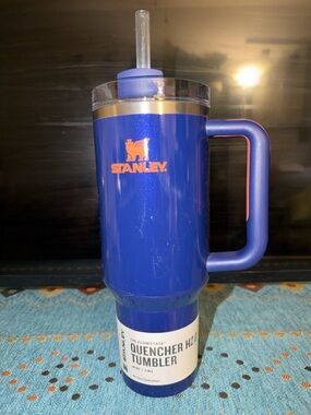 Stanley 40 oz Stainless Steel H2.0 Flowstate Quencher Tumbler Regal Blue Shimmer